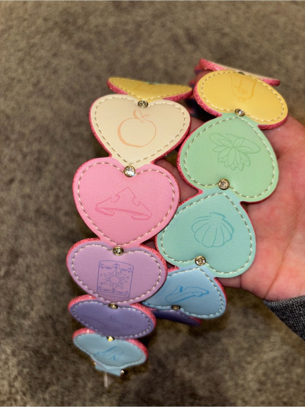 Stoney Clover Lane Rainbow Heart Disney Princess Strap NWT